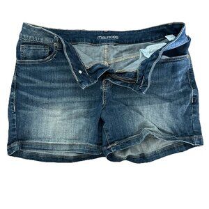 MAURICES Denim Shorts Mid Rise Women's Faded Blue Size 12